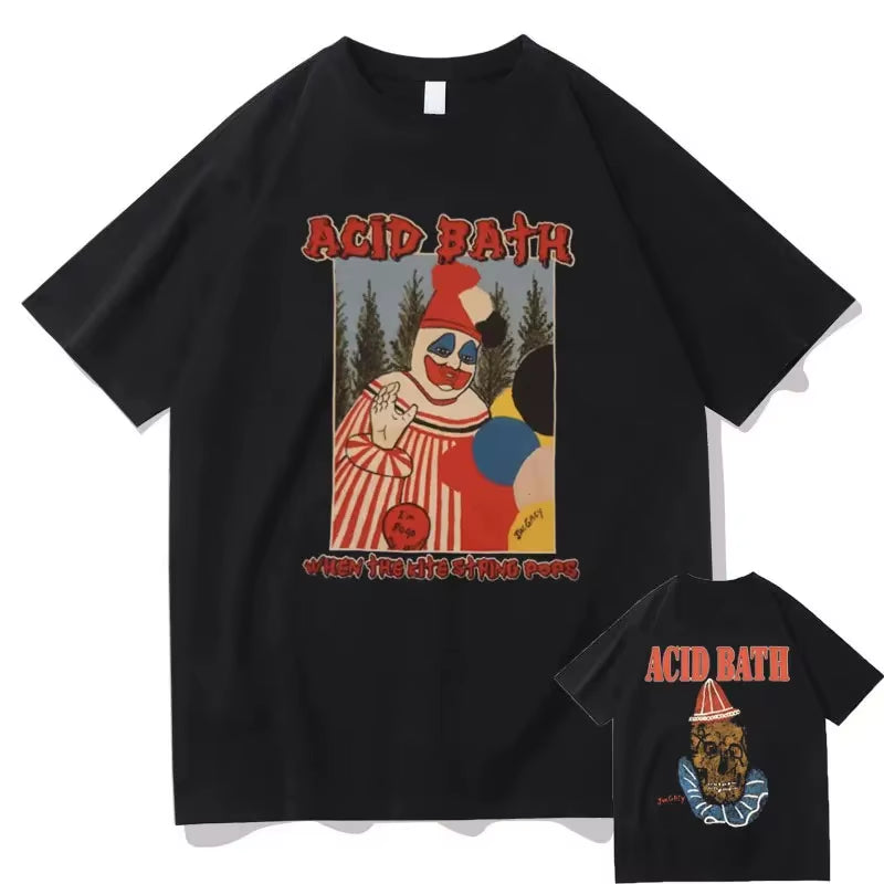 Acid Bath When the Kite String Pops Album Graphic Print T-Shirt Men Women Vintage Gothic Rock Tshirt Male Hip Hop Oversized Tees