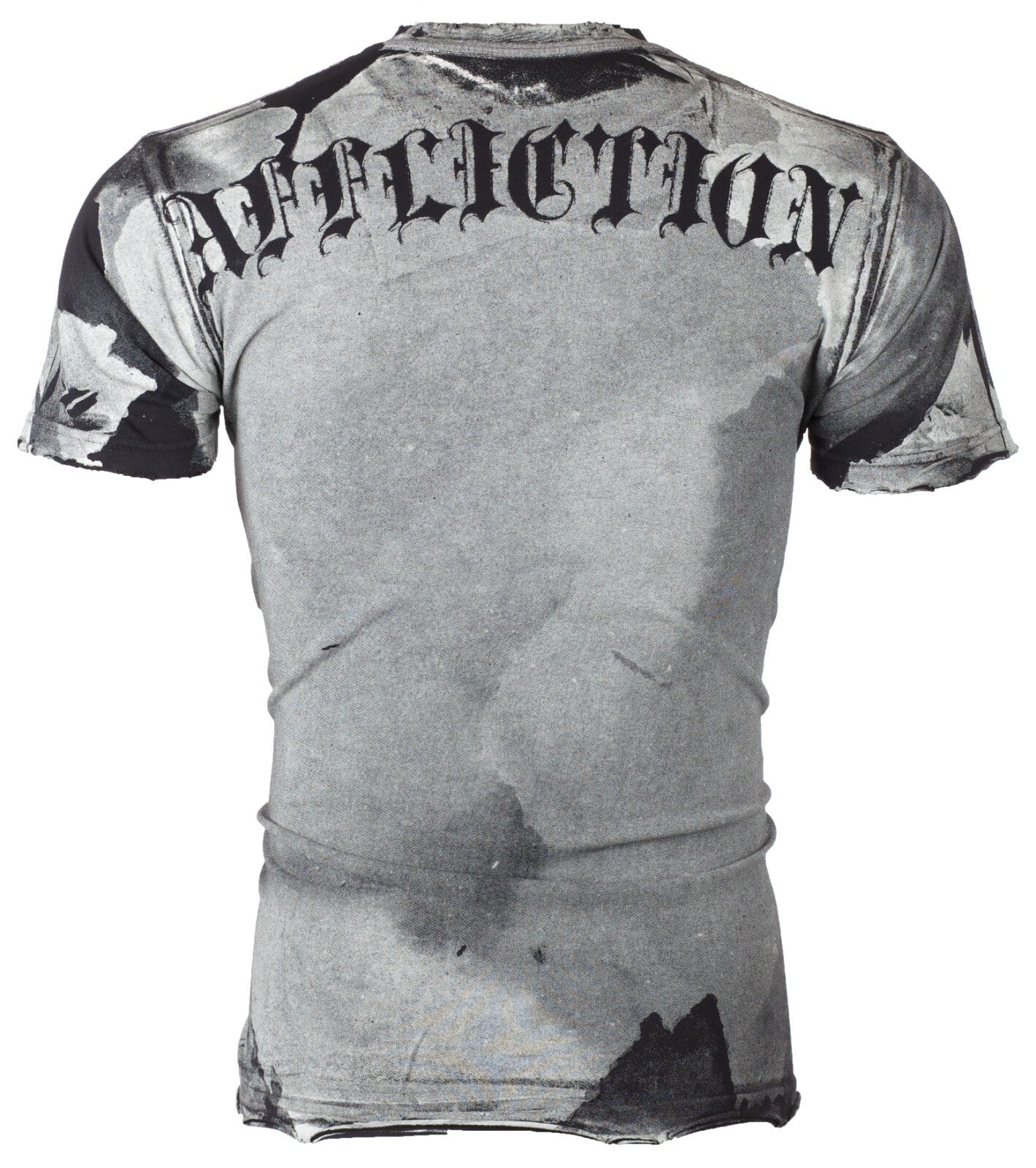 $58 AFFLICTION Black PUPPET MASTER Short Sleeve Slim Fit Y2K MMA Elite T-Shirt
