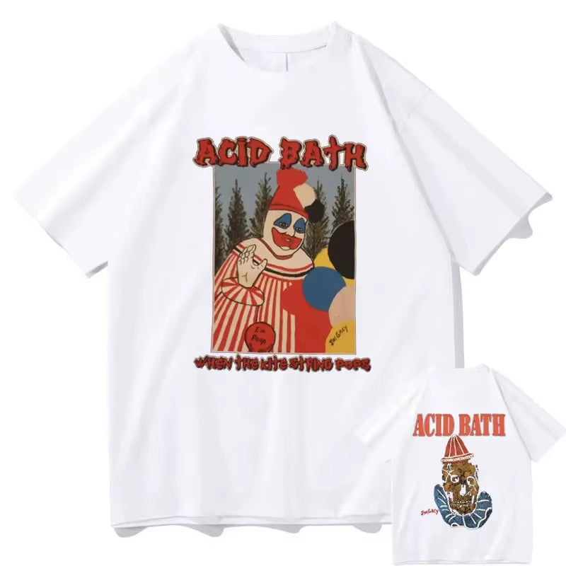 Acid Bath When the Kite String Pops Album Graphic Print T-Shirt Men Women Vintage Gothic Rock Tshirt Male Hip Hop Oversized Tees